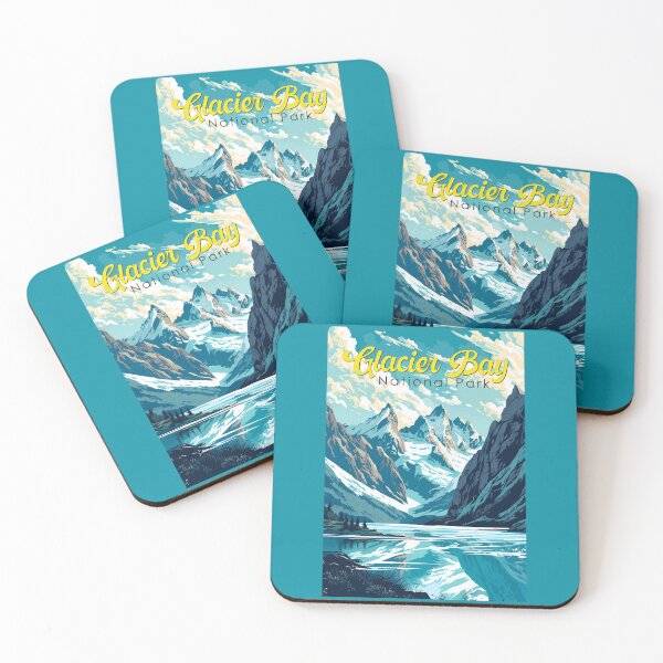 Item preview, Glacier Bay National Park Illustration Retro designed and sold by KrisSidDesigns.