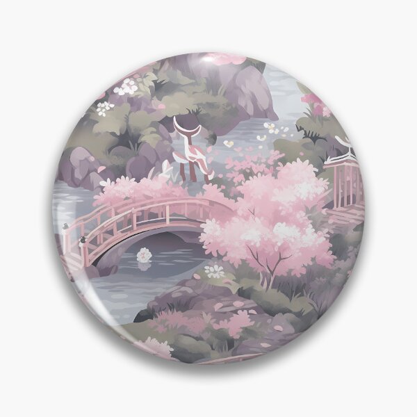Item preview, Tranquil Japanese Garden Pattern | Zen-Inspired Designs | Serene Nature designed and sold by KameliaStudio.
