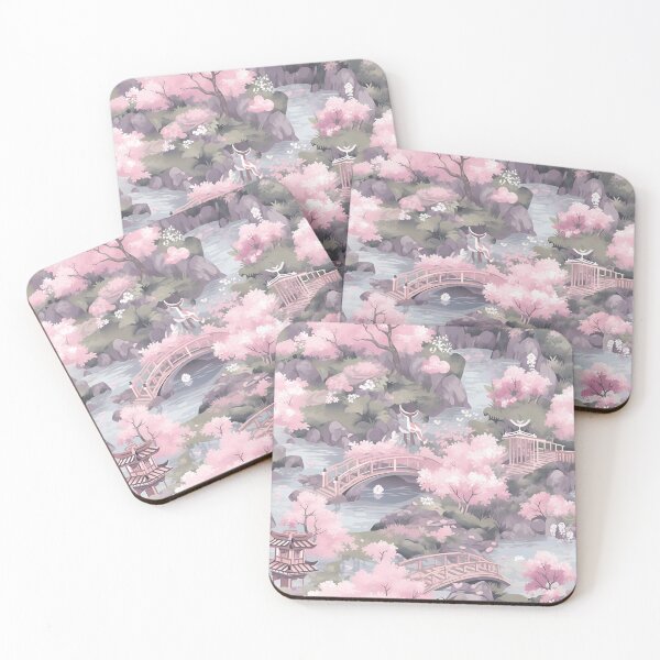 Item preview, Tranquil Japanese Garden Pattern | Zen-Inspired Designs | Serene Nature designed and sold by KameliaStudio.