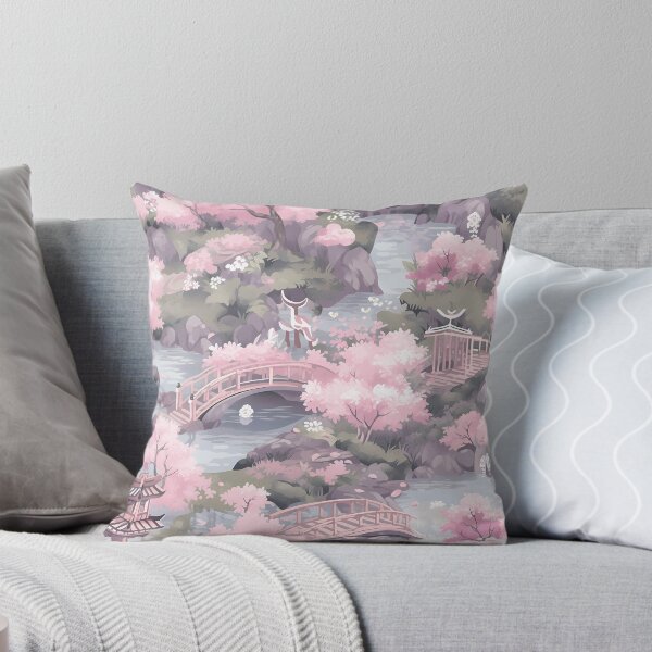 Item preview, Tranquil Japanese Garden Pattern | Zen-Inspired Designs | Serene Nature designed and sold by KameliaStudio.