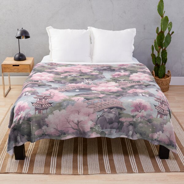 Item preview, Tranquil Japanese Garden Pattern | Zen-Inspired Designs | Serene Nature designed and sold by KameliaStudio.