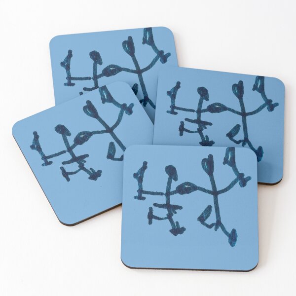 Item preview, Dance of the Wine Tribe - Blue Background designed and sold by Crayondon.