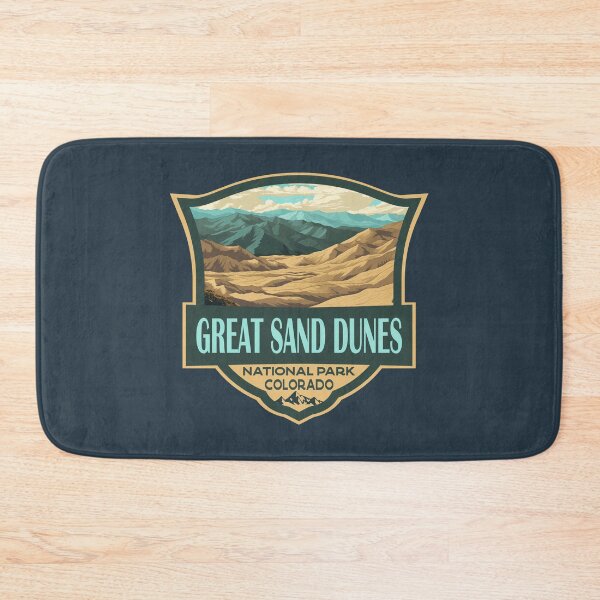 Item preview, Great Sand Dunes National Park Illustration Travel Retro Badge designed and sold by KrisSidDesigns.
