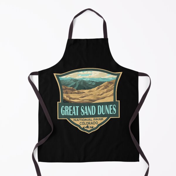 Item preview, Great Sand Dunes National Park Illustration Travel Retro Badge designed and sold by KrisSidDesigns.