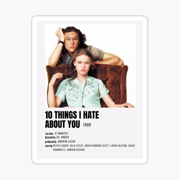 10 Things I Hate About You Title Sticker for Sale by lmesmcc