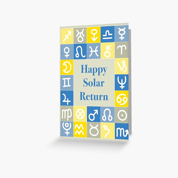 Item preview, Happy Solar Return: Birthday Card designed and sold by Starzology.