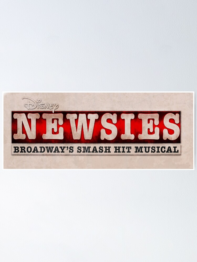 Colored Newsies Logo Poster By Emilycraig8 Redbubble