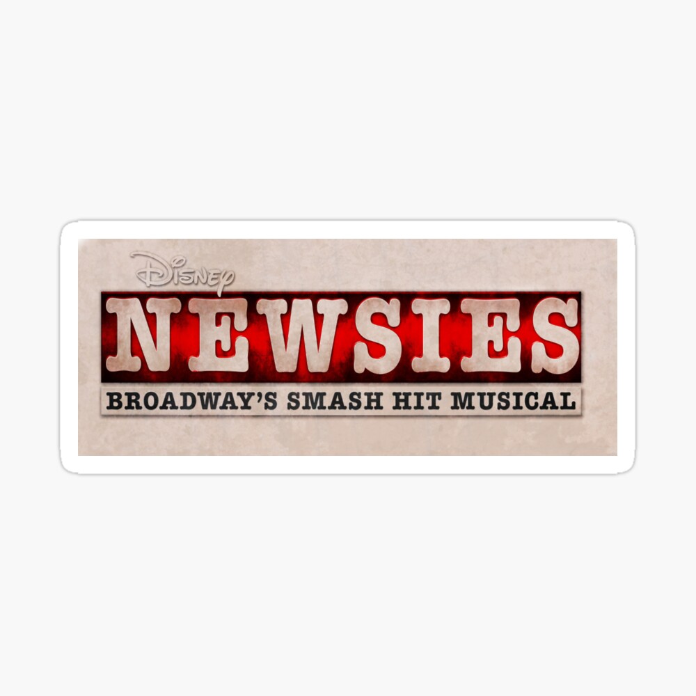 Colored Newsies Logo Poster By Emilycraig8 Redbubble