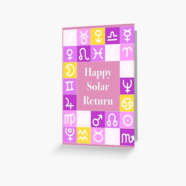 Item preview, Happy Solar Return: Birthday Card - Pink designed and sold by Starzology.