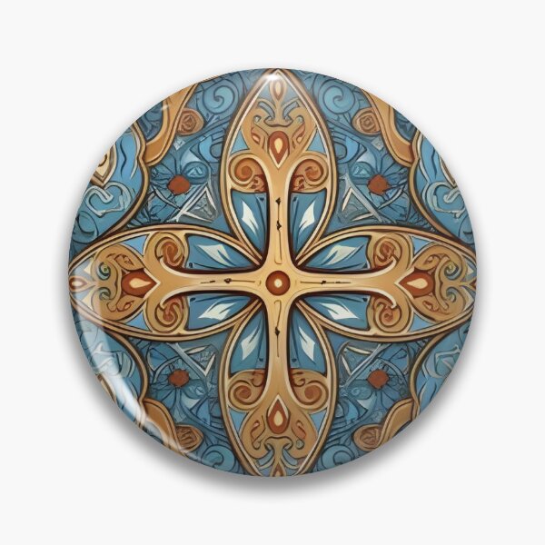 Item preview, Pysanky, Ukrainian Inspired Blue and Gold Star Pattern designed and sold by MiracleROLArt.