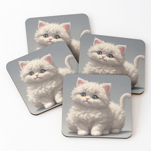 Item preview, AI Painting Cute white curly cat designed and sold by SceneryStudio.