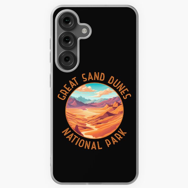Item preview, Great Sand Dunes National Park Illustration Distressed Circle designed and sold by KrisSidDesigns.