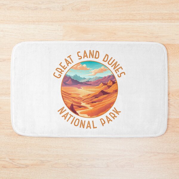 Item preview, Great Sand Dunes National Park Illustration Distressed Circle designed and sold by KrisSidDesigns.