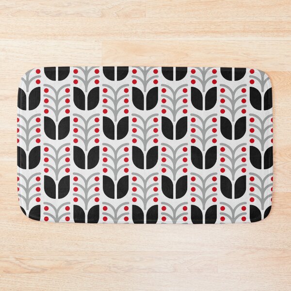 Item preview, KF 0003 J Minimalist Vintage Retro Flowers 70s Modern Geometric Floral designed and sold by KhakiFinch.