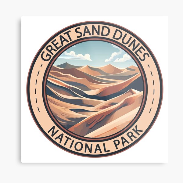 Item preview, Great Sand Dunes National Park Illustration Travel Art designed and sold by KrisSidDesigns.