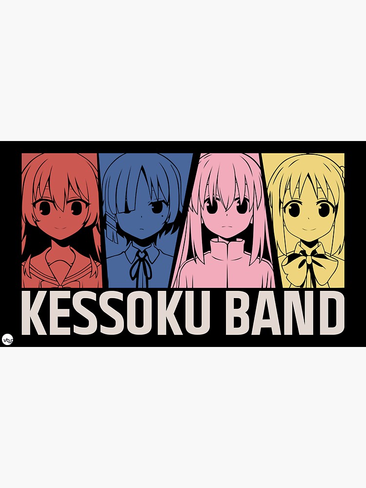 Aperçu 3 sur 3. Sticker avec l'œuvre Bocchi the Rock - Impression de bande de Kessoku créée et vendue par Ry0nan.