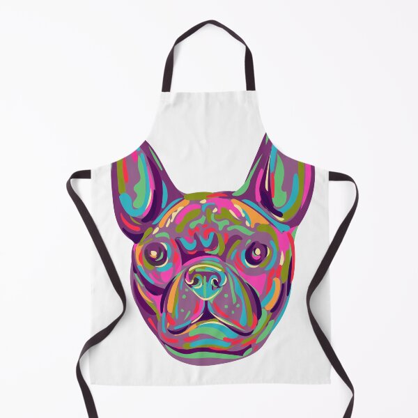 Aperçu de l'œuvre Bouledogue Français Frenchie ou Bouledogue Francais Tête Style Pop Art créée et vendue par patrimonio.