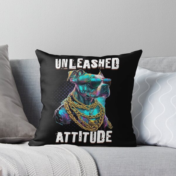 Item preview, Unleashed Attitude Pitbull Dog Cool Sunglasses Chains Dogs Pitbulldog Animal Pitbull Dog Lover Cute Funny Coolest   designed and sold by CarantinedChaos.