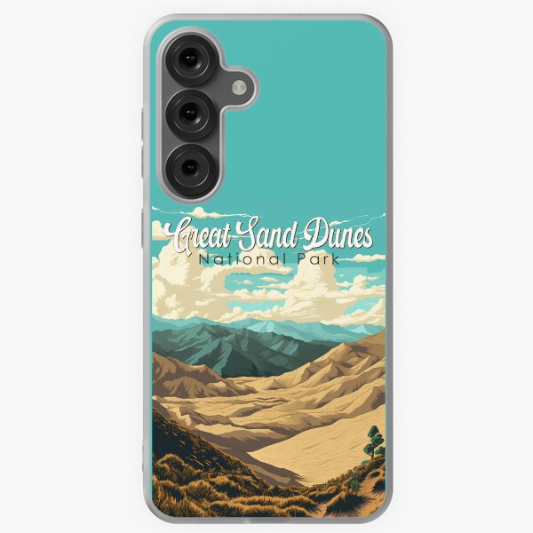 Item preview, Great Sand Dunes National Park Illustration Retro designed and sold by KrisSidDesigns.