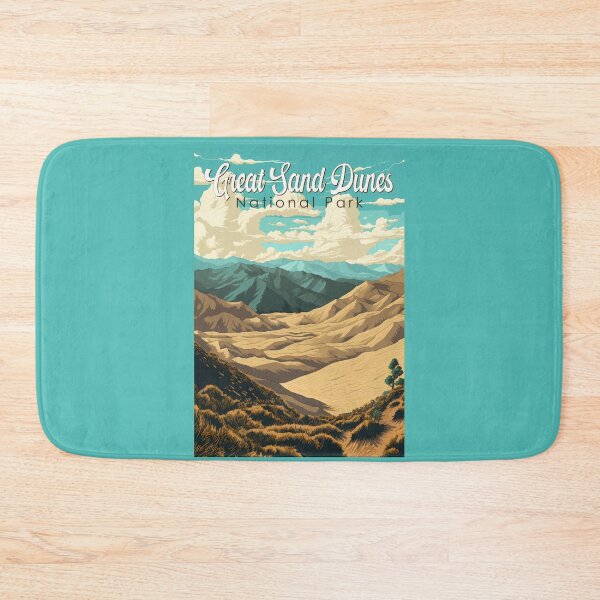 Item preview, Great Sand Dunes National Park Illustration Retro designed and sold by KrisSidDesigns.