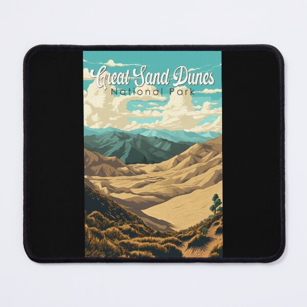 Item preview, Great Sand Dunes National Park Illustration Retro designed and sold by KrisSidDesigns.