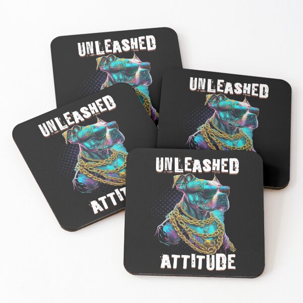 Item preview, Unleashed Attitude Pitbull Dog Cool Sunglasses Chains Dogs Pitbulldog Animal Pitbull Dog Lover Cute Funny Coolest   designed and sold by CarantinedChaos.