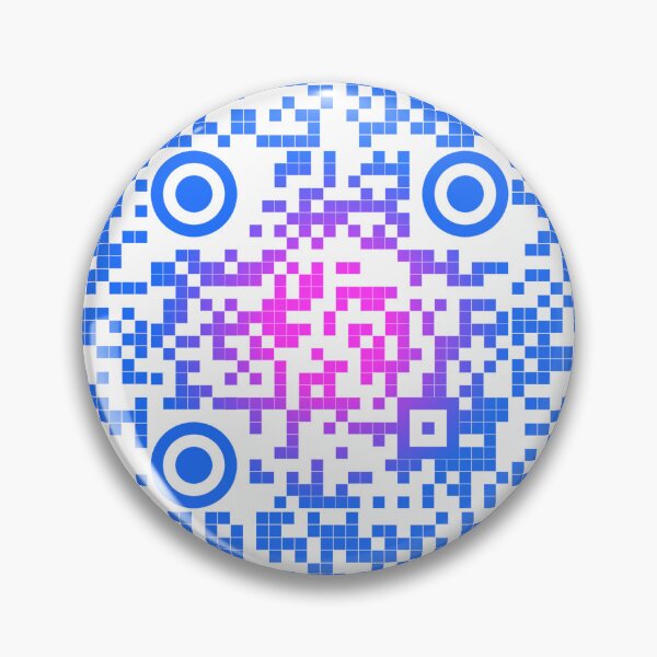 Item preview, Rick Roll QR code (blue/pink) designed and sold by mikejacox.