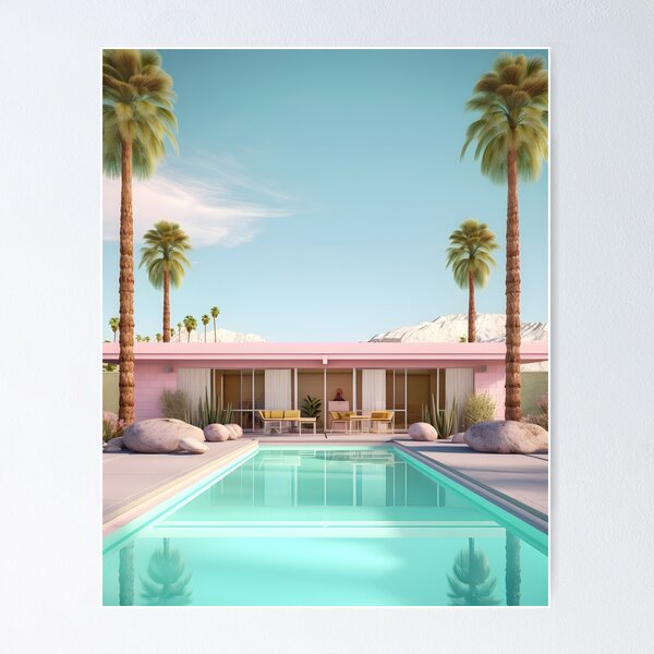 Item preview, Tropical Oasis - Pink Poolside Escapes designed and sold by PastelPalaceCo.