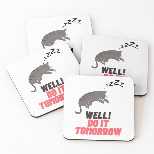 Item preview, Do it tomorrow - Sleeping Lazy Cat designed and sold by Dream Vibe.