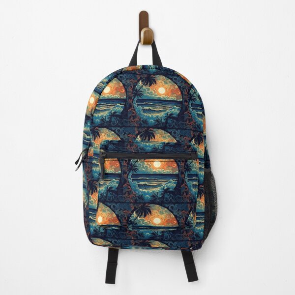 Item preview, Beach vibes boho waves art pattern designed and sold by Earth Nature Creations.