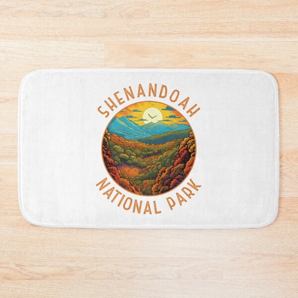 Item preview, Shenandoah National Park Illustration Distressed Circle designed and sold by KrisSidDesigns.