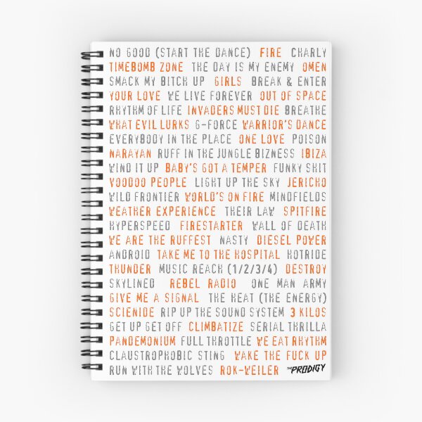 Item preview, The Prodigy Song Titles designed and sold by djdjk.