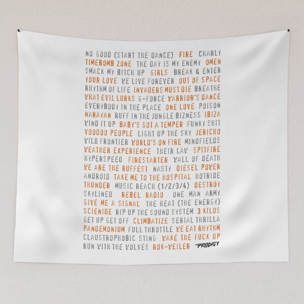 Item preview, The Prodigy Song Titles designed and sold by djdjk.