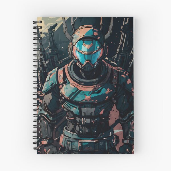 Item preview, Intergalactic Bounty Hunter in Armored Exosuit with Visor designed and sold by ByteyCreatives.