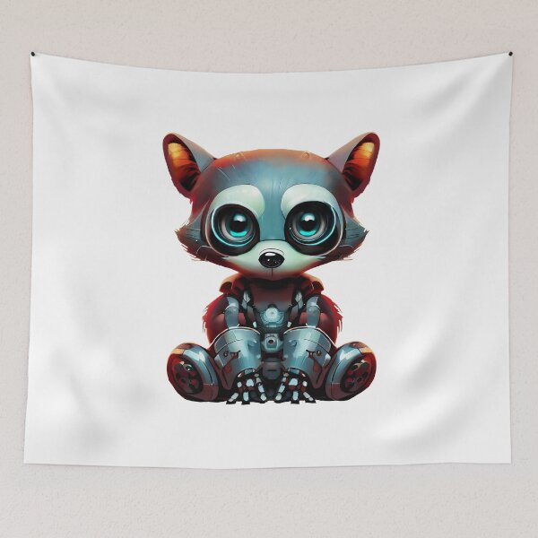 Item preview, Robo-Raccoon! designed and sold by kukamatsu.
