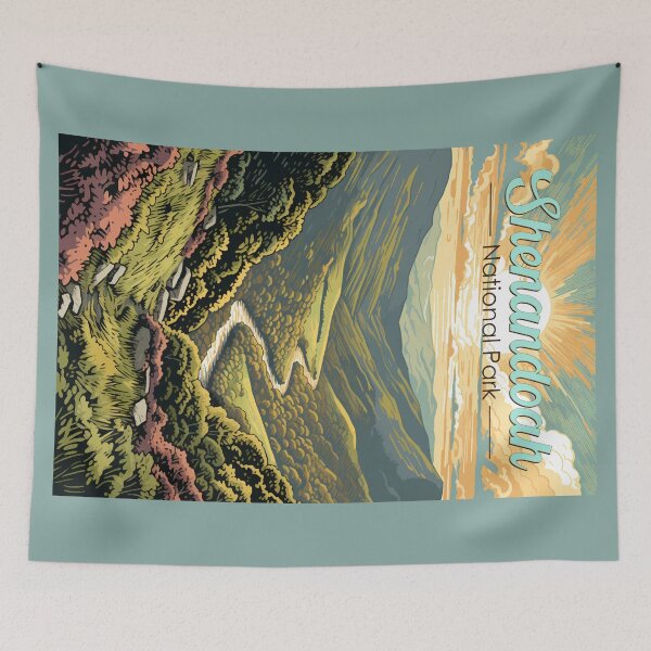 Item preview, Shenandoah National Park Illustration Retro designed and sold by KrisSidDesigns.