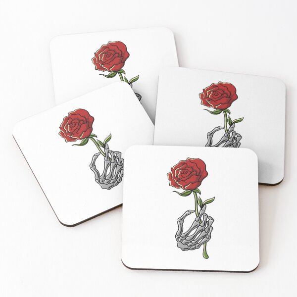 Item preview, Skeleton's  hand holding a red rose designed and sold by Acim0.