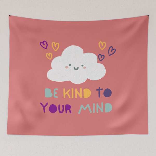 Item preview, Be Kind to Your Mind Colorful Happy Cloud designed and sold by RueBennet.