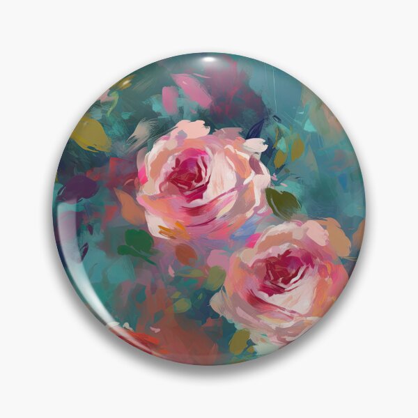 Item preview, Cheerful Impressionist Roses Flowers Floral Pattern designed and sold by Wonder Of Light.