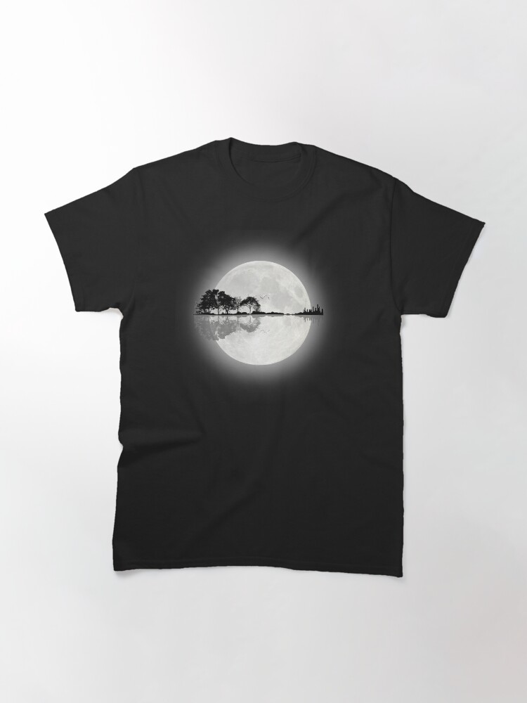 Thumbnail 3 of 7, Classic T-Shirt, Moonlight Nature Guitar designed and sold by maryedenoa.