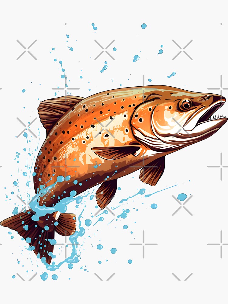 Eye catching, awesome, bold fly fishing trout & fly sticker design or  illustration needed!!, Sticker contest