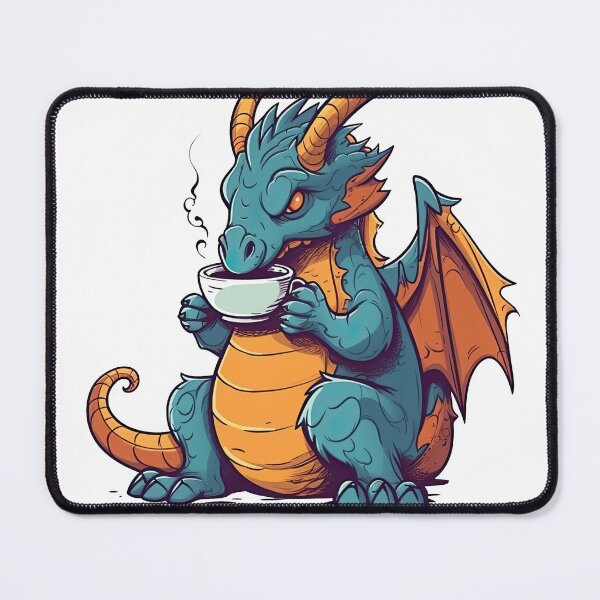 Artikelvorschau, DragonBrew's Mythical Hot Coffee Cup - Fierce & Whimsical Designs for Dragon Lovers entworfen und verkauft von DooodleGod.