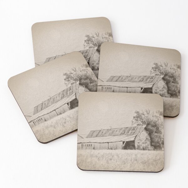 Item preview, Old Weathered Barn - in cream designed and sold by RiverDeeDesigns.