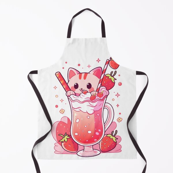 Item preview, Strawberry Milkshake Kawaii Cat designed and sold by Shegohi.