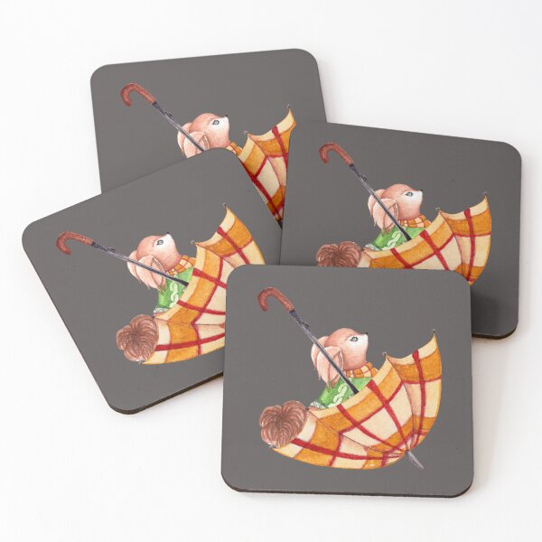 Item preview, Cute Dog in umbrella, Fall illustration for pattern designed and sold by InaDim.