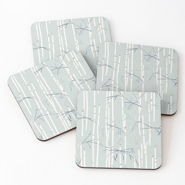 Item preview, Serene Bamboo And Cherry Blossoms Minimalistic Japanese Pattern designed and sold by Wonder Of Light.