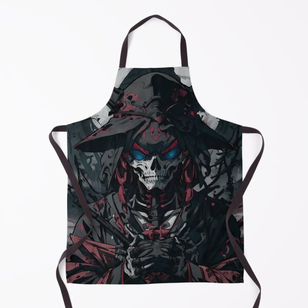 Item preview, Haunting Grim Reaper Skeleton in Foggy Graveyard with Piercing Blue Eyes designed and sold by ByteyCreatives.