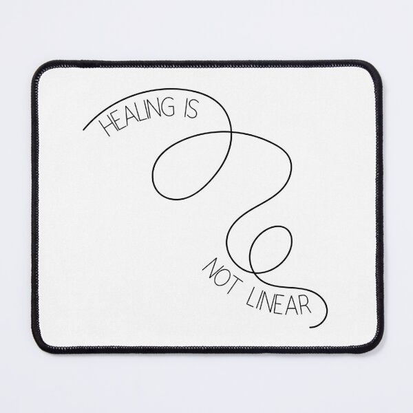 Item preview, Healing is Not Linear Minimalist Mental Health Quote designed and sold by RueBennet.