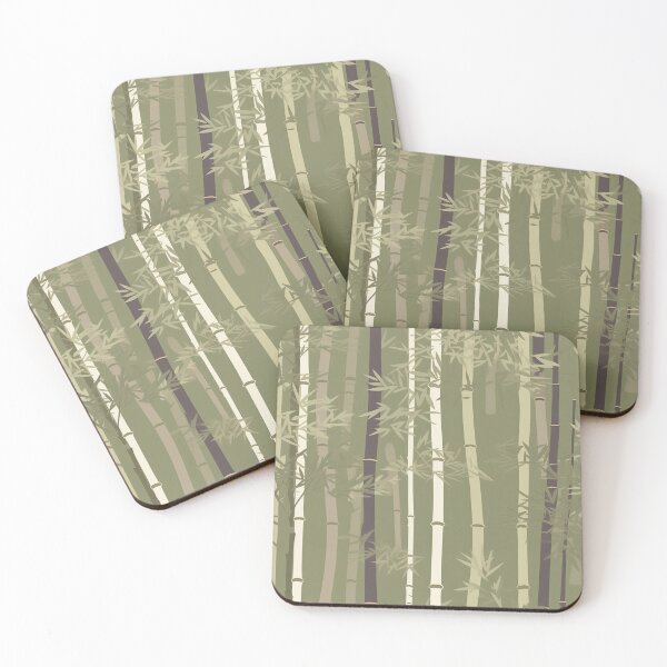 Item preview, Serene Bamboo And Cherry Blossoms Minimalistic Japanese Pattern designed and sold by Wonder Of Light.