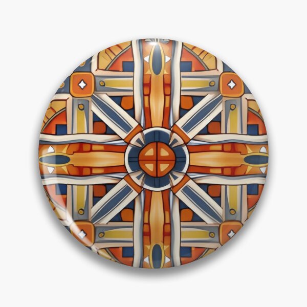 Item preview, Burkina Faso, Kassena Inspired Red and Gold CircularPattern designed and sold by MiracleROLArt.